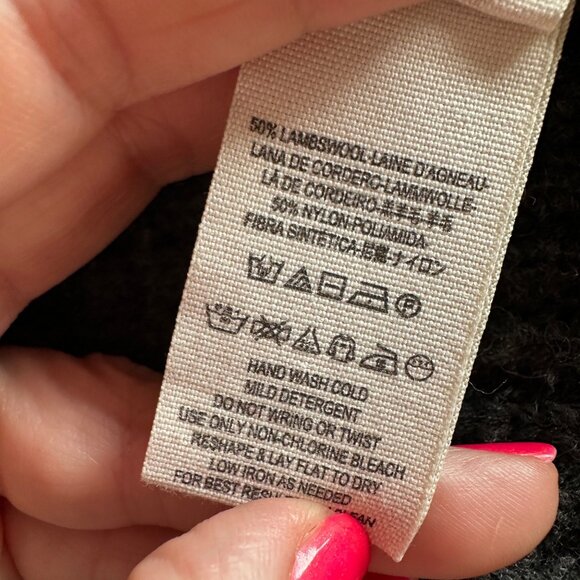 Free People Need It Now Turtleneck Sweater Womens Size S Split Back Lambswool - Picture 6 of 9